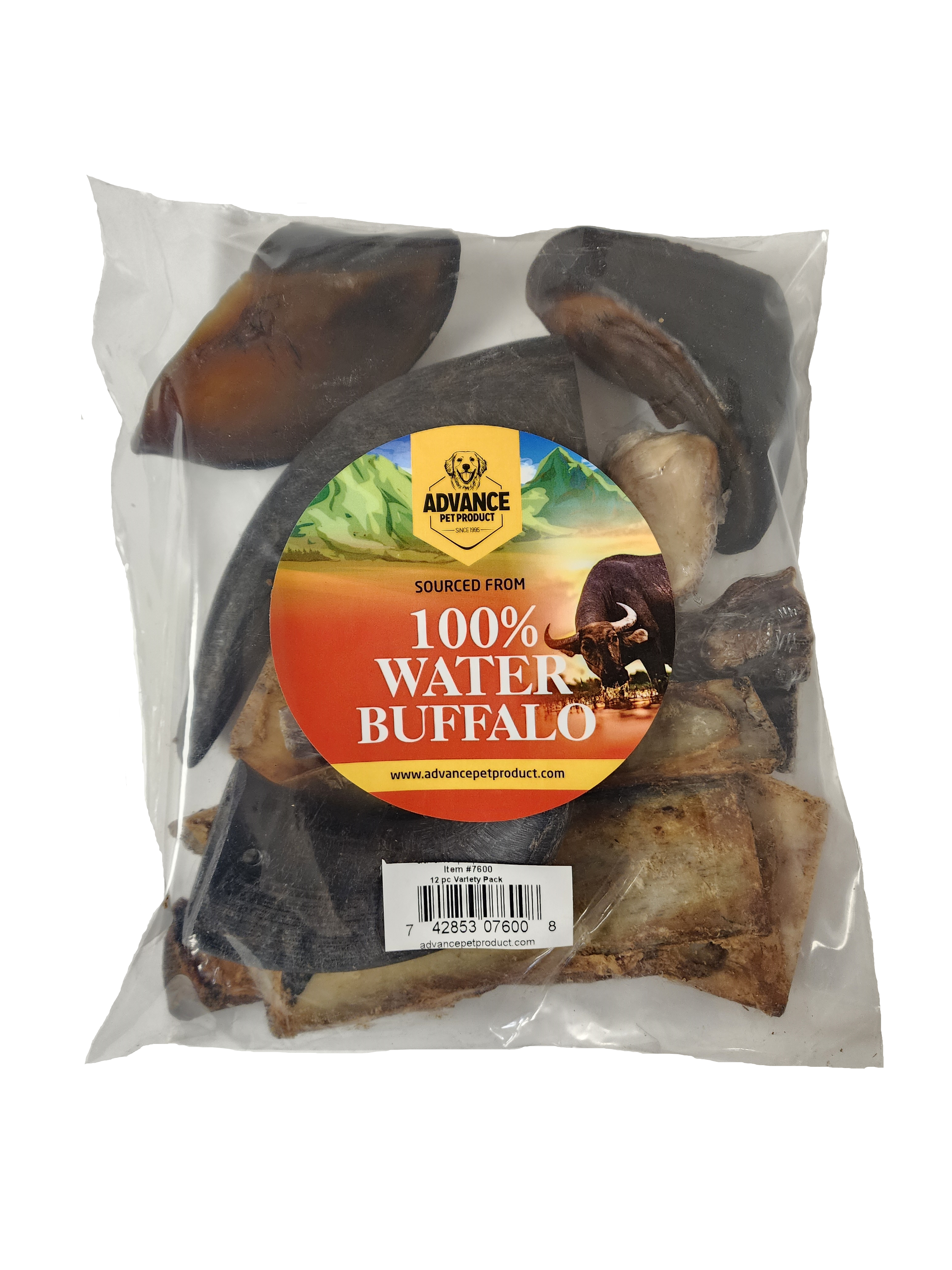 All-Natural Water Buffalo Dog Treat Pack – 12-Piece Grass-Fed. Hormone-Free Chews | Horns. Kneecaps. Rib Bones. Tails & Hooves
