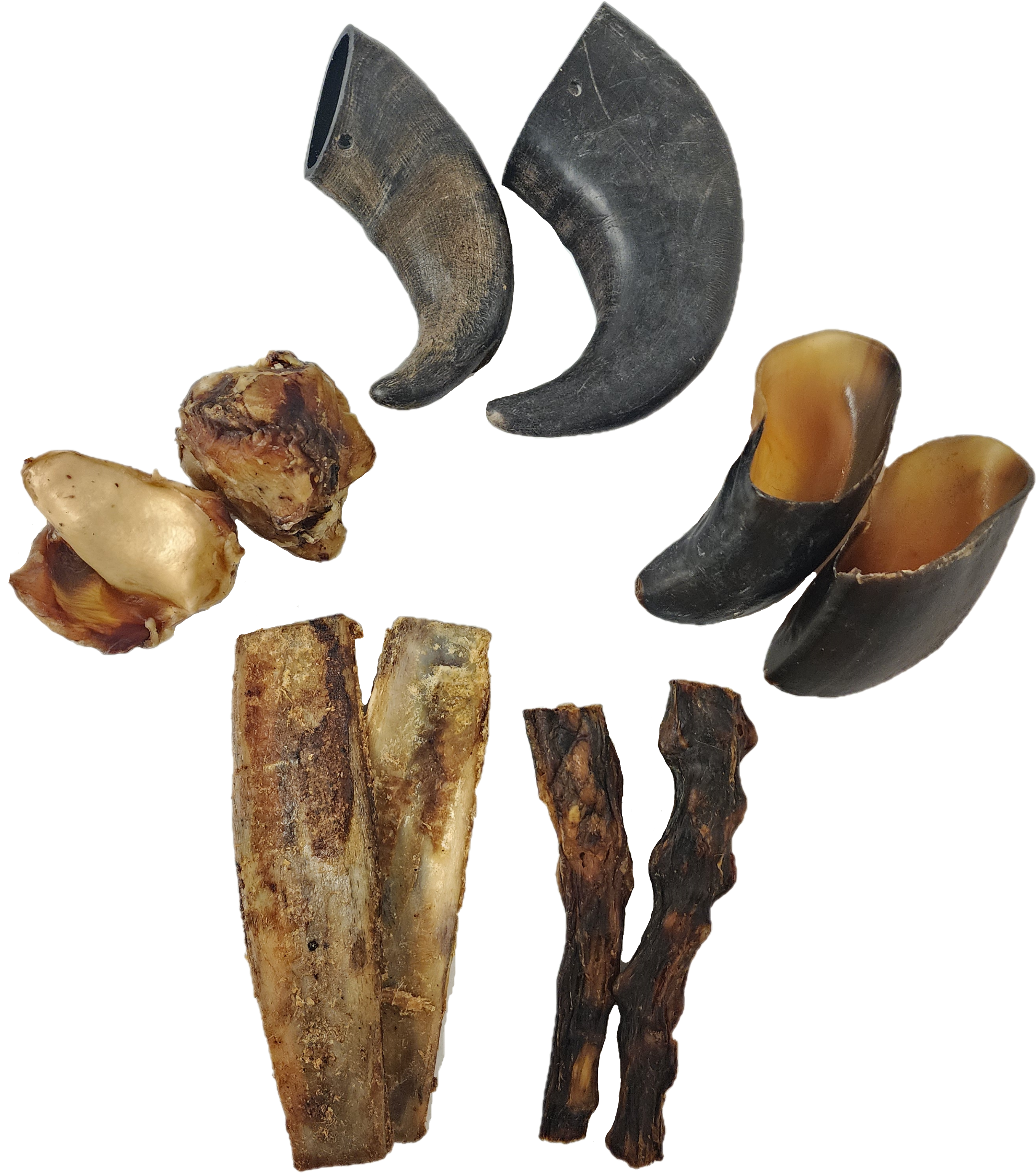 All-Natural Water Buffalo Dog Treat Pack – 12-Piece Grass-Fed. Hormone-Free Chews | Horns. Kneecaps. Rib Bones. Tails & Hooves