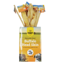 All-Natural Water Buffalo Head Skin | Naturally Dried Full-Size Buffalo Chew | Long-Lasting Dog Treat. Not Rawhide