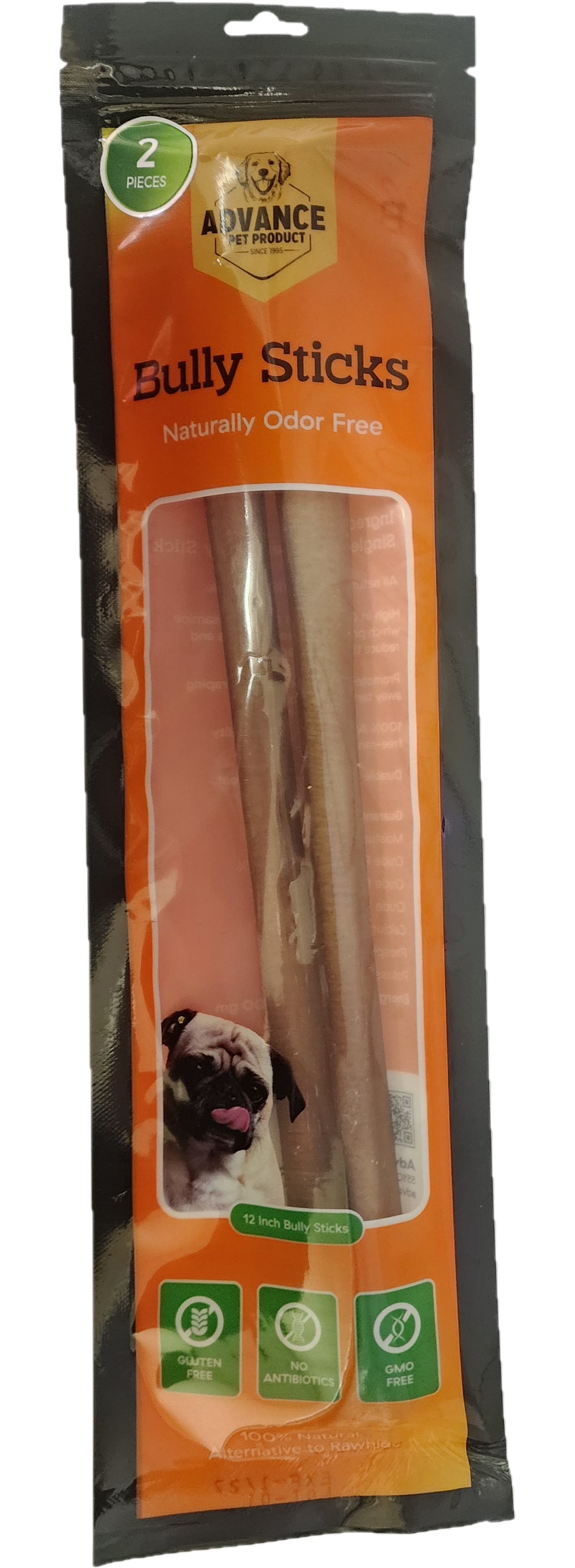 6 Bully Sticks for Dogs (2 Pack) – Grass-Fed Beef Chews for Large Breeds – Natural. Grain-Free. Rawhide-Free Treats