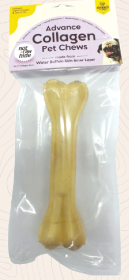 6 Collagen Dog Chews in Bag | Natural Water Buffalo Skin | Joint. Dental & Bone Health | No Rawhide | 100% Grass-Fed