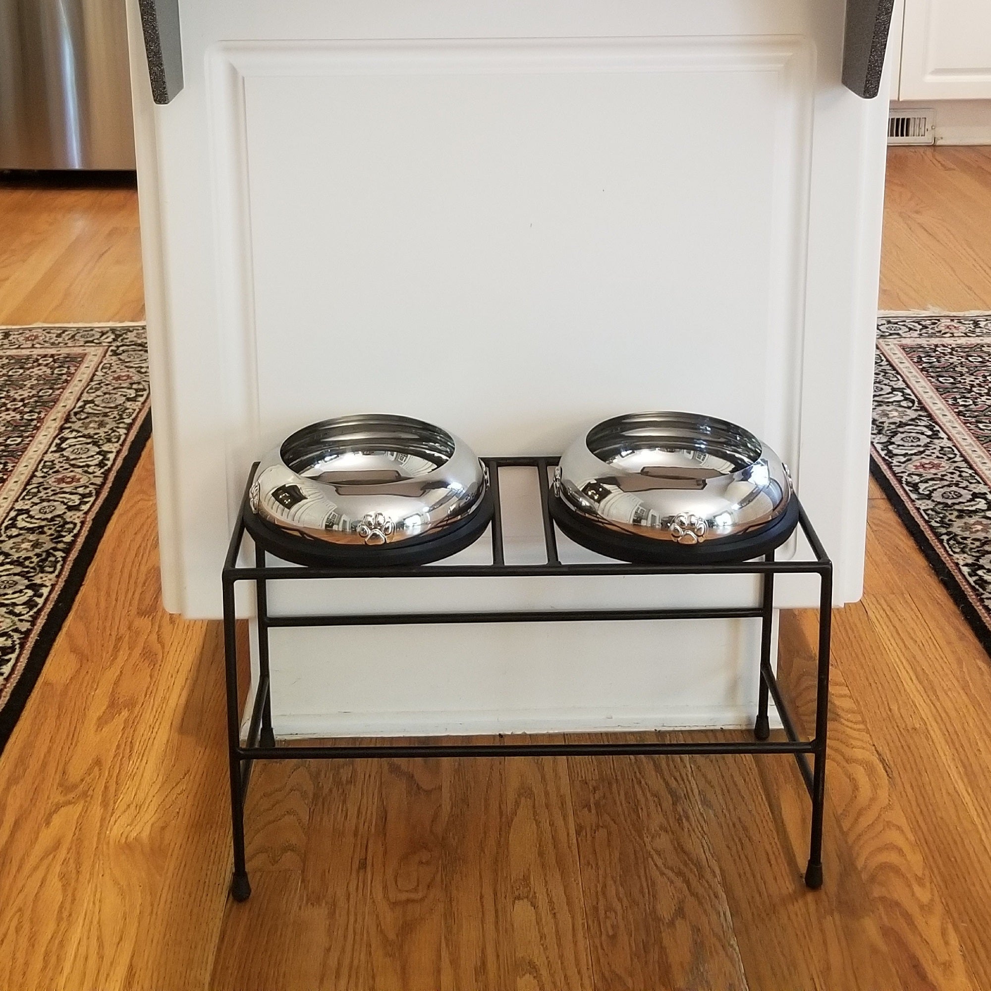 Adjustable Double Bowl Elevated Dog Feeder – Stainless Steel Stand for Raw. Wet & Dry Food – Small to XL Sizes