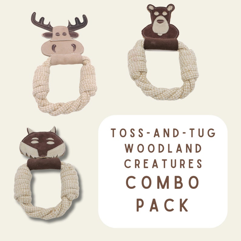 All Natural. Triple Stitched Pet Tug Toy. Durable. pet-safe and eco-friendly.