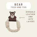 All Natural. Triple Stitched Pet Tug Toy. Durable. pet-safe and eco-friendly.