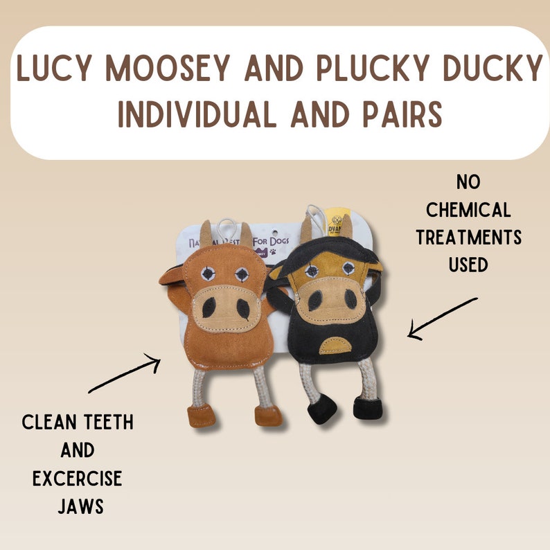 All-Natural Besties for Dogs. Six animal options to choose from!