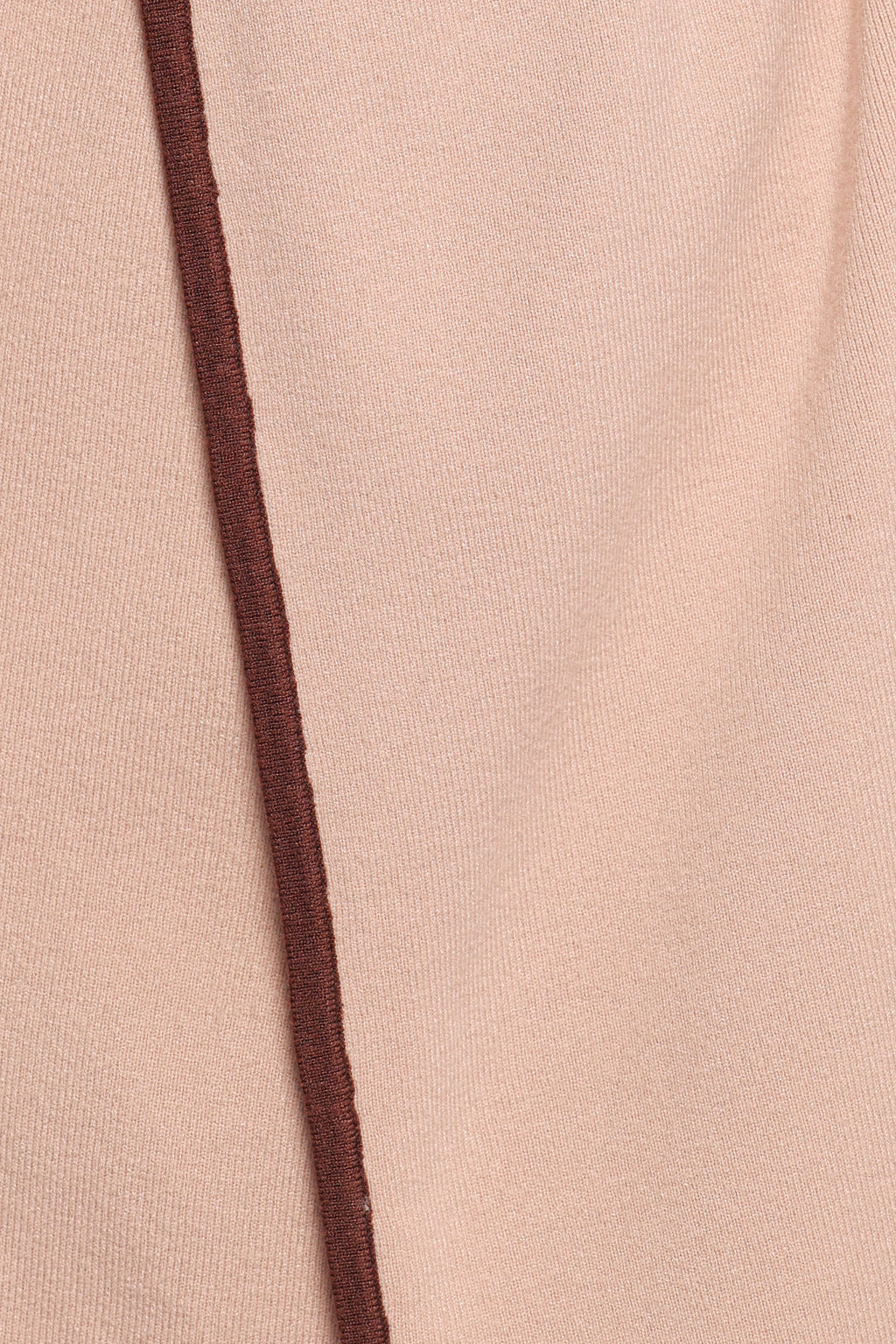Vallis Contrast Trim Long Cardigan - Beige